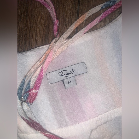 Rails Martina Mini Dress in Avila Stripe revolve linen ruffle boho formal spring - Picture 8 of 10